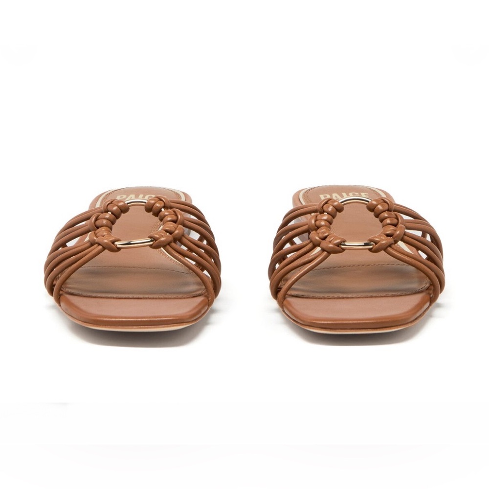 PAIGE $239 Women’s Daya Slide Sandal Cognac Color Size 7.5 New - Picture 4 of 8